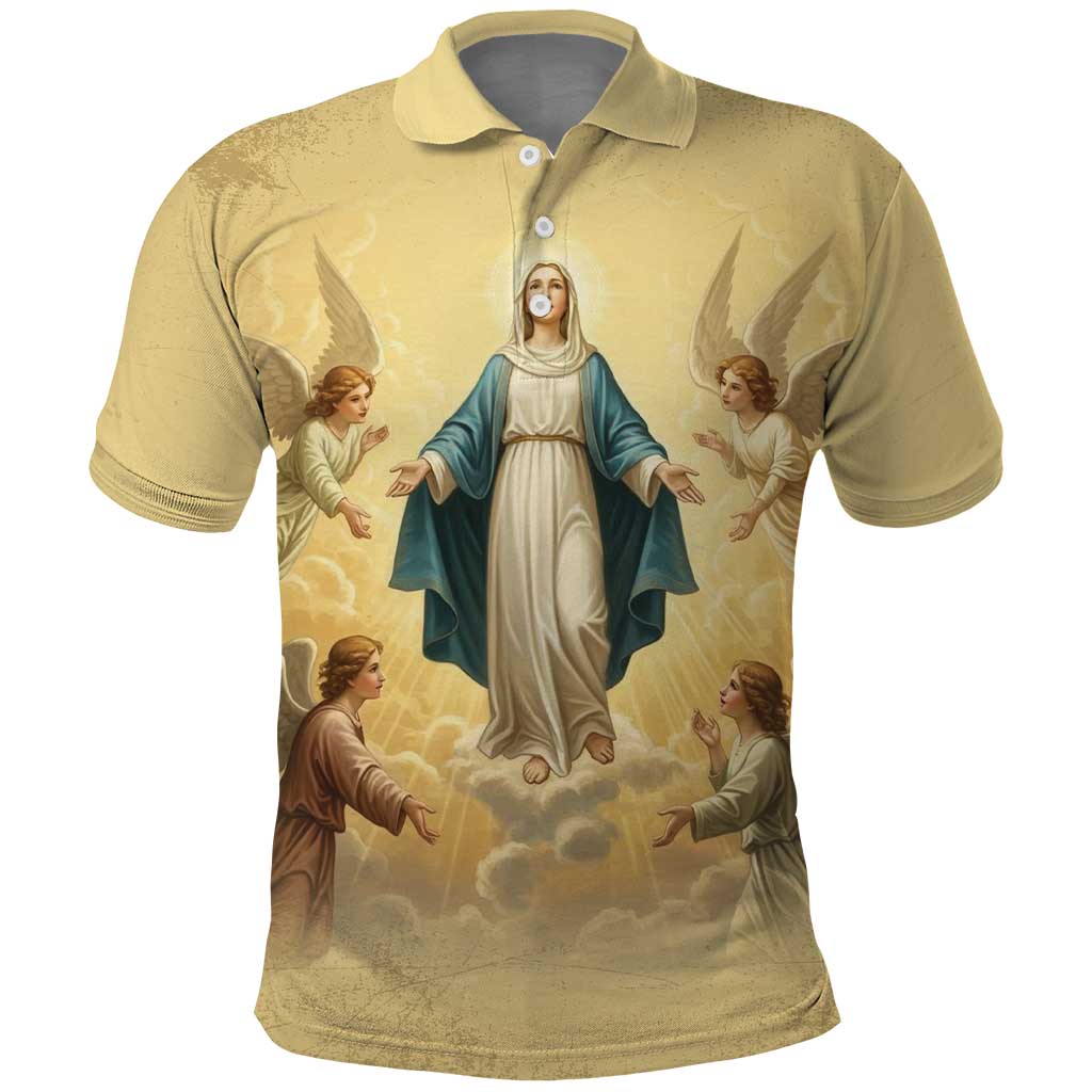 Blessed Virgin Mary Polo Shirt Falling Asleep of the Mother of God LT9