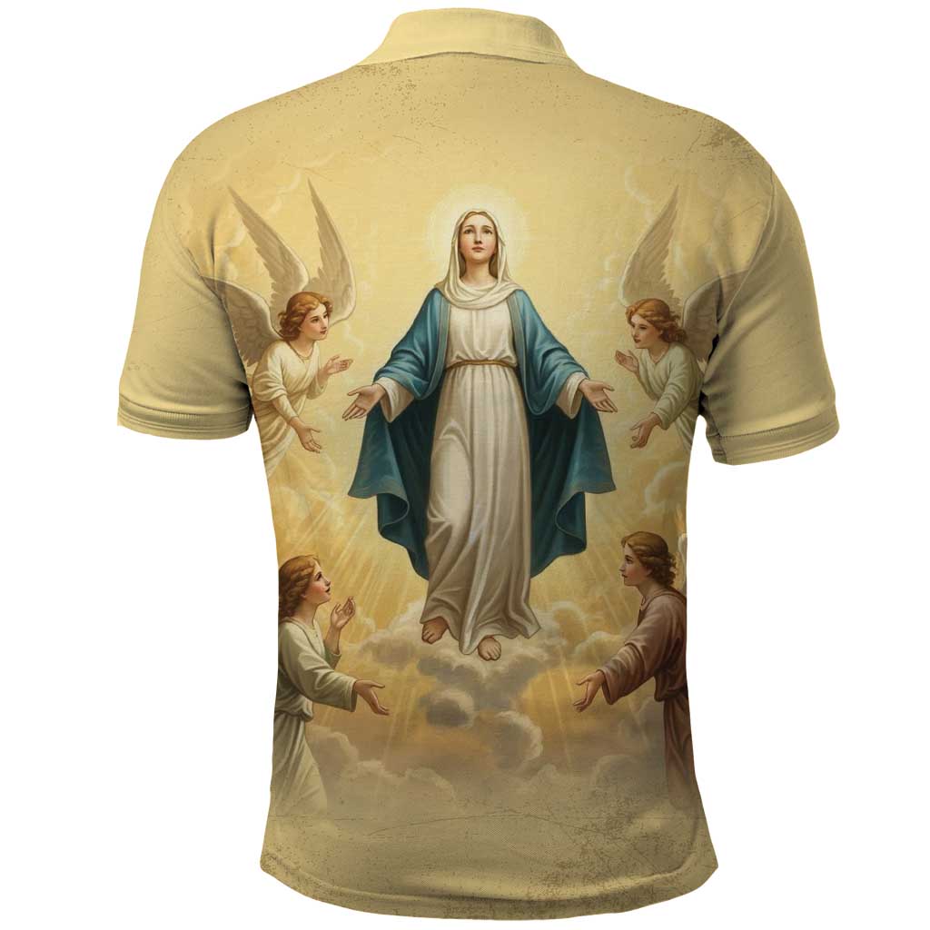 Blessed Virgin Mary Polo Shirt Falling Asleep of the Mother of God LT9