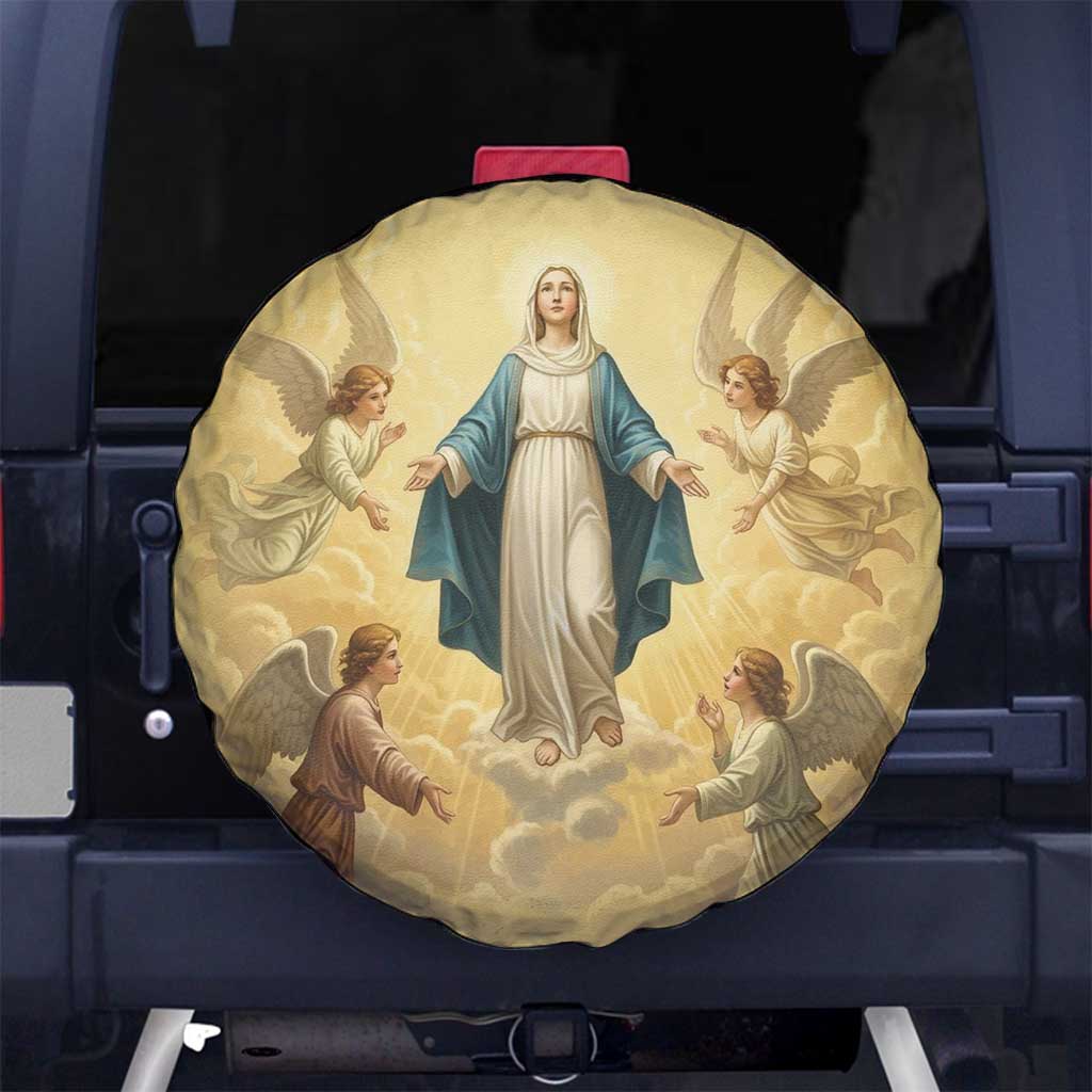 Blessed Virgin Mary Spare Tire Cover Falling Asleep of the Mother of God LT9