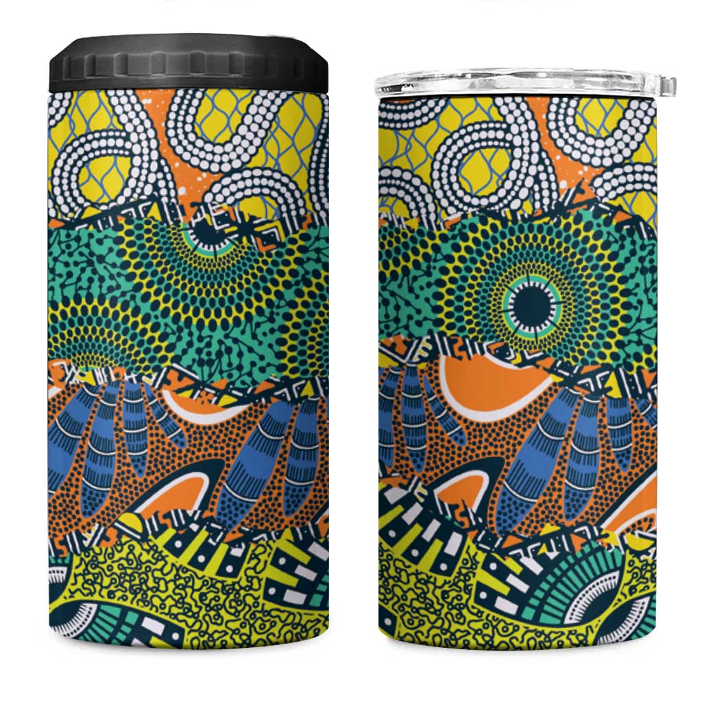 Africa Tribal Mixed Pattern 4 in 1 Can Cooler Tumbler LT9
