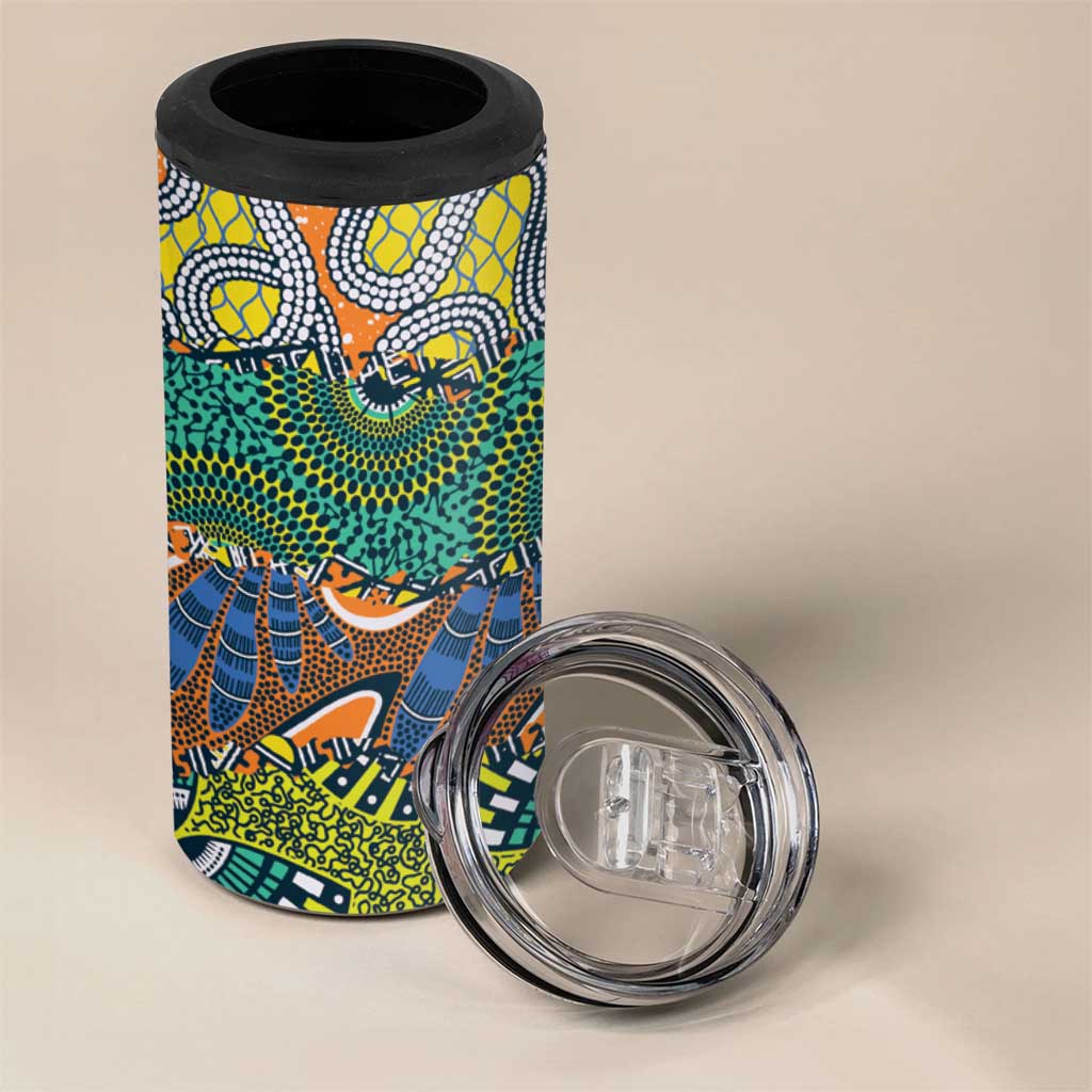 Africa Tribal Mixed Pattern 4 in 1 Can Cooler Tumbler LT9