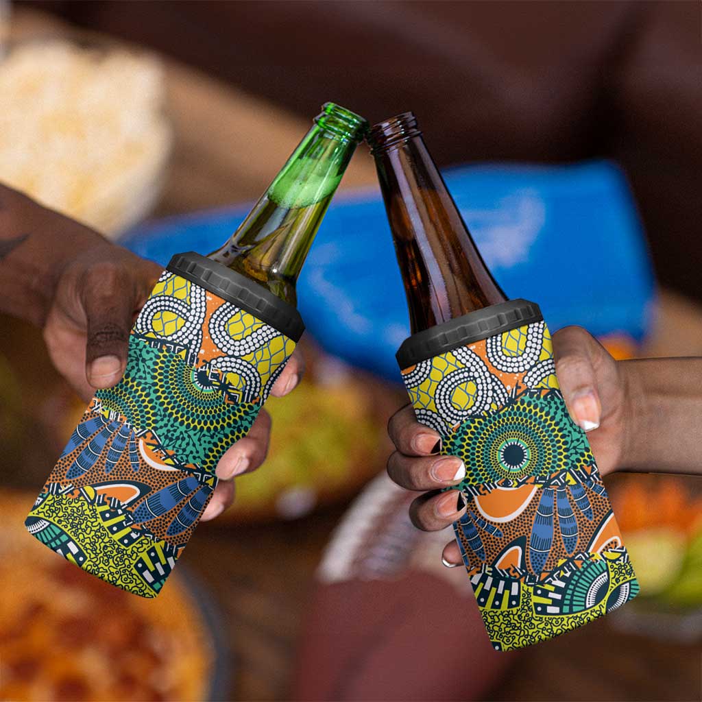 Africa Tribal Mixed Pattern 4 in 1 Can Cooler Tumbler LT9