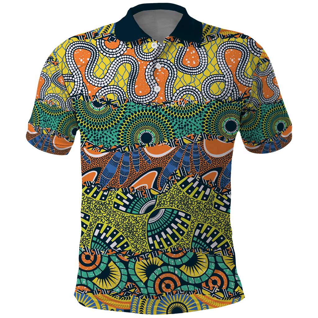 Africa Tribal Mixed Pattern Polo Shirt LT9