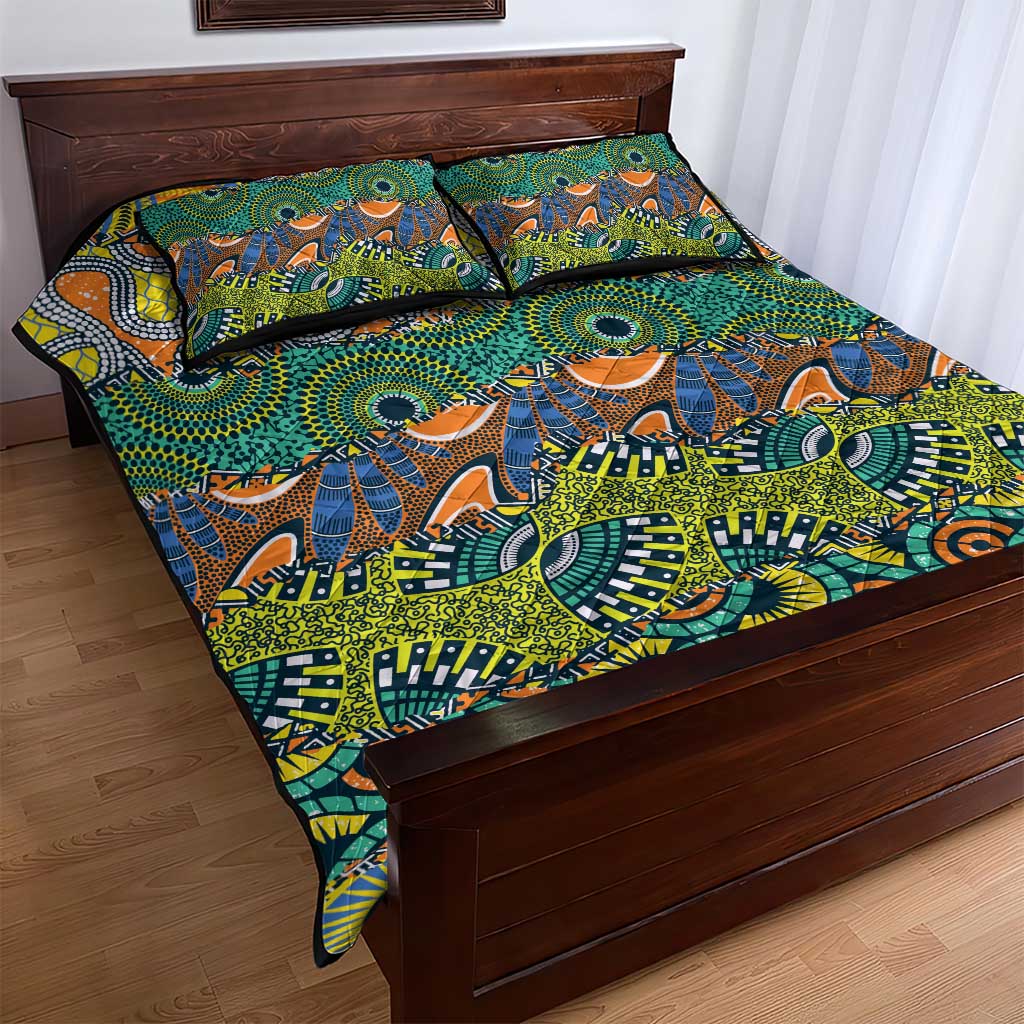 Africa Tribal Mixed Pattern Quilt Bed Set LT9
