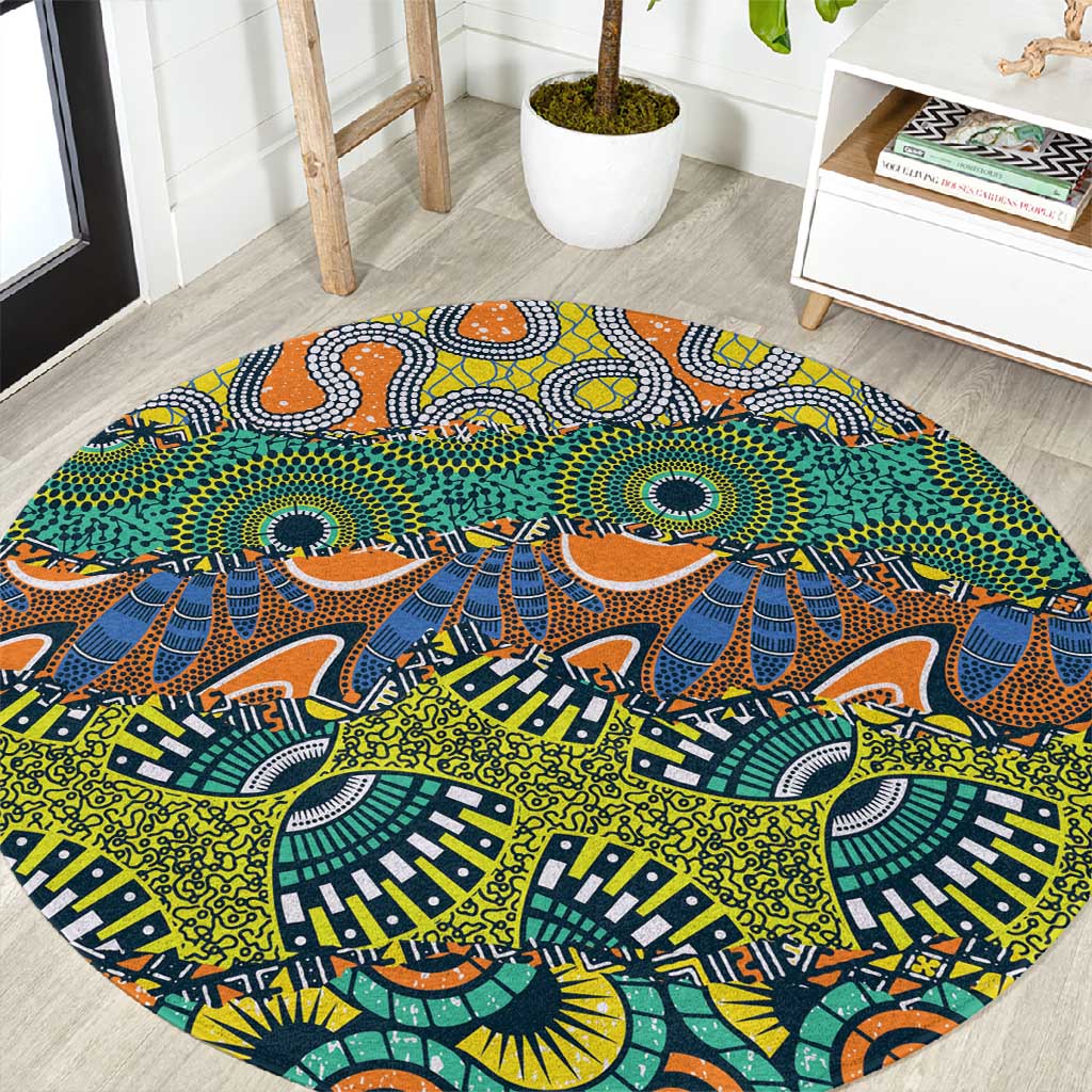 Africa Tribal Mixed Pattern Round Carpet LT9