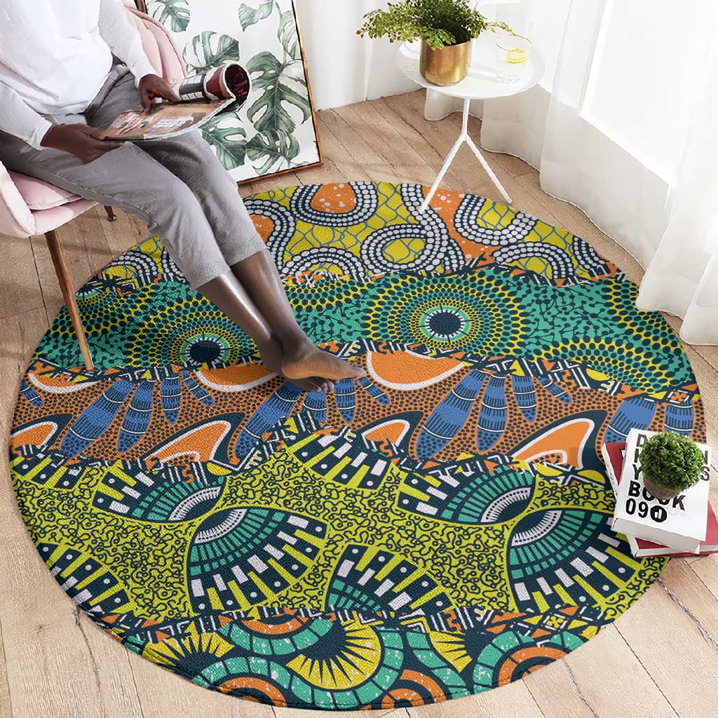 Africa Tribal Mixed Pattern Round Carpet LT9