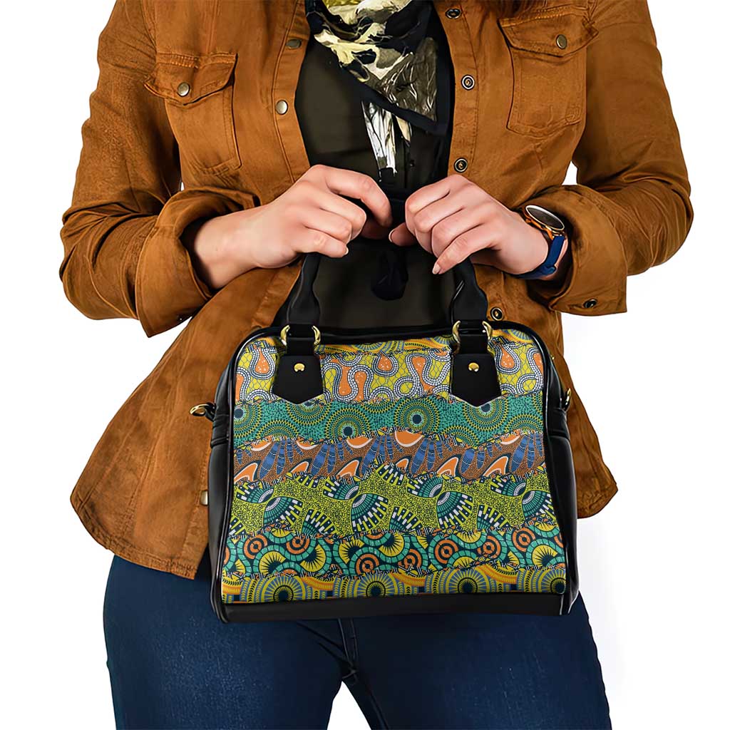 Africa Tribal Mixed Pattern Shoulder Handbag LT9