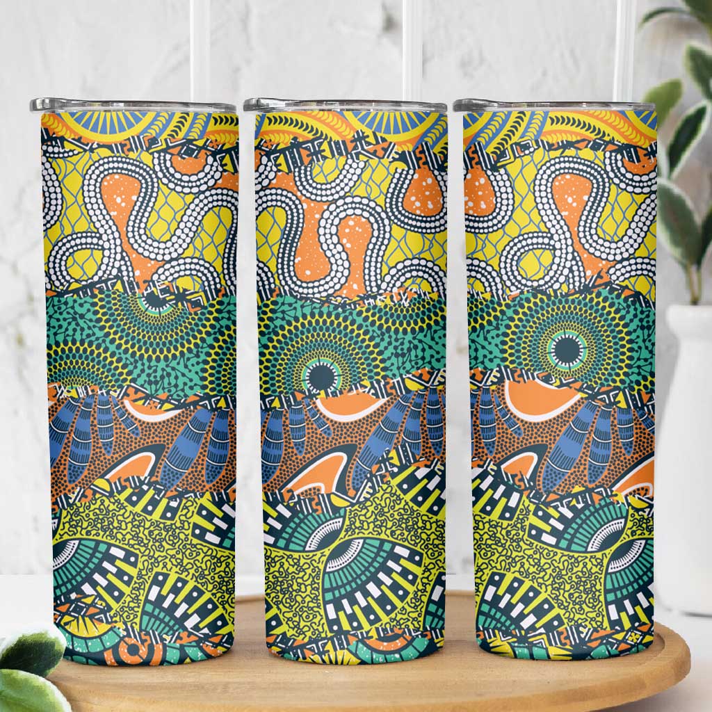 Africa Tribal Mixed Pattern Skinny Tumbler LT9