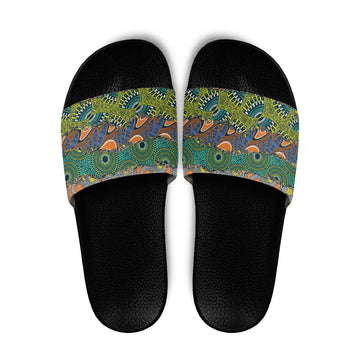 Africa Tribal Mixed Pattern Slide Sandals LT9