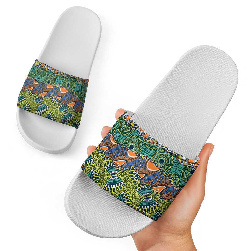 Africa Tribal Mixed Pattern Slide Sandals LT9