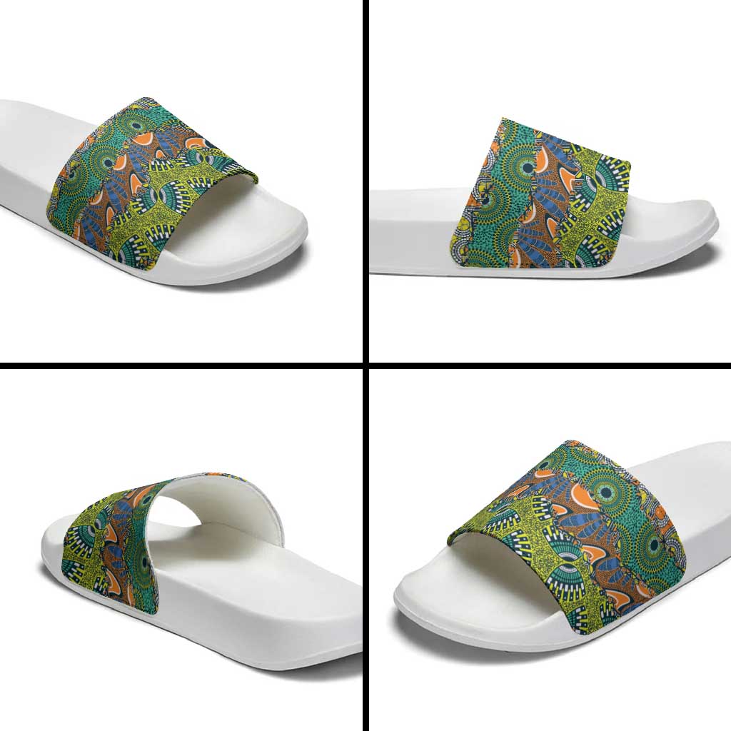 Africa Tribal Mixed Pattern Slide Sandals LT9