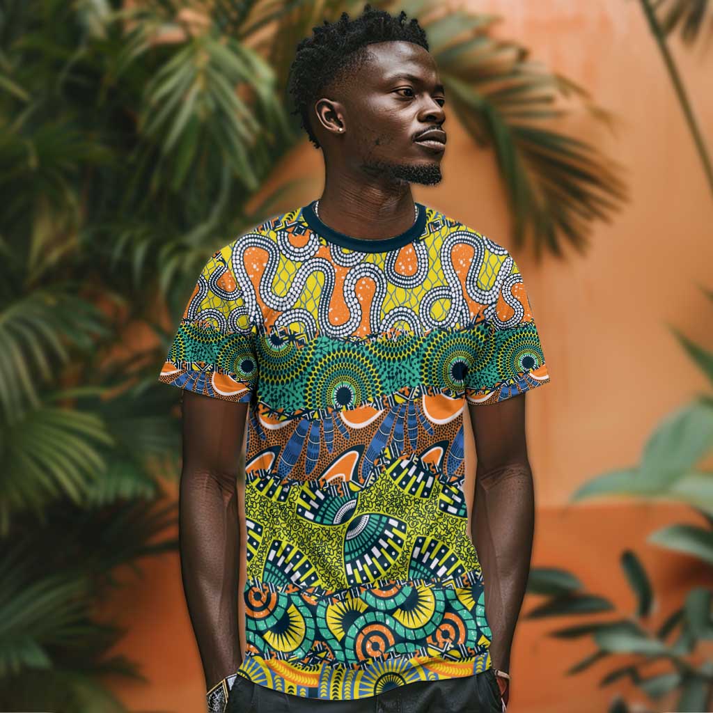 Africa Tribal Mixed Pattern T shirt LT9