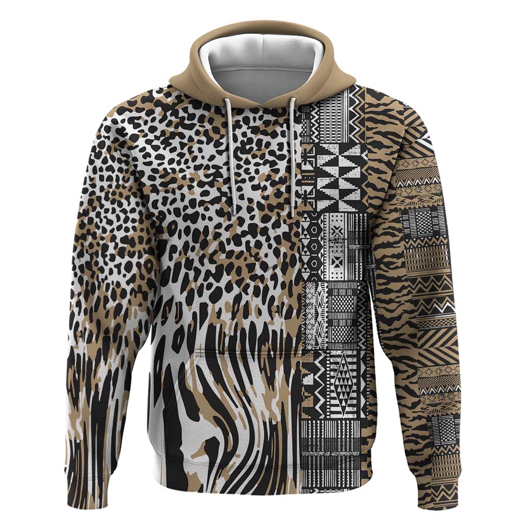Africa Tribal Pattern Mixed Leopard Skin Hoodie LT9