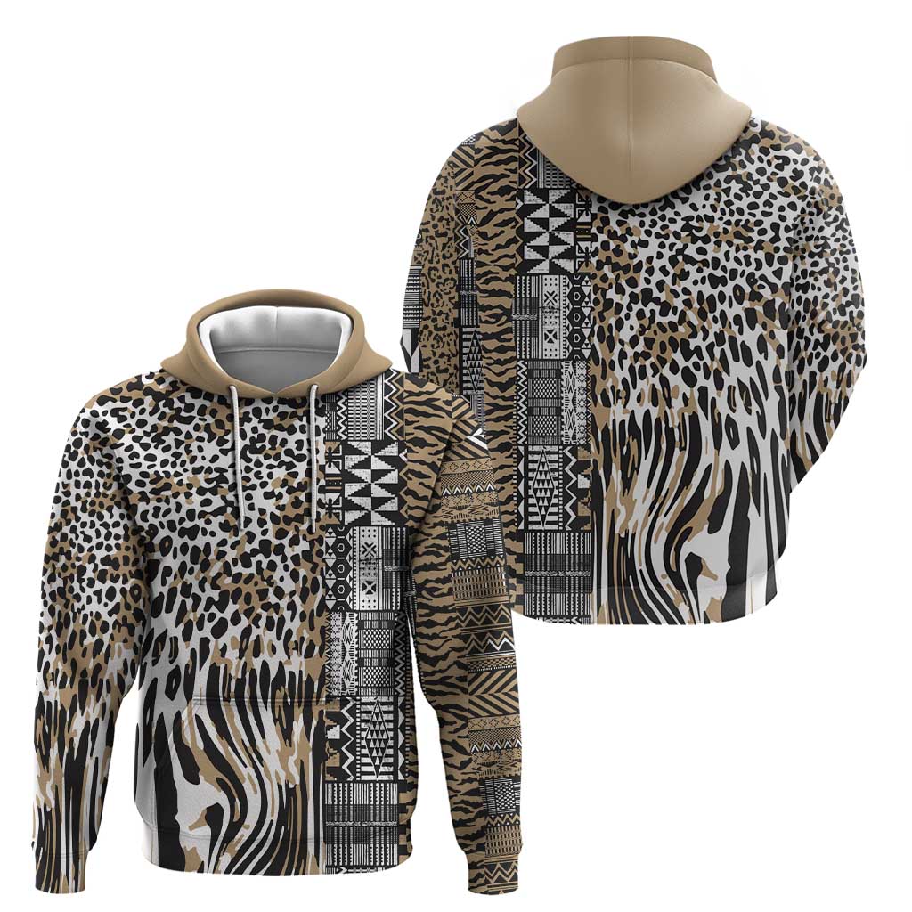 Africa Tribal Pattern Mixed Leopard Skin Hoodie LT9