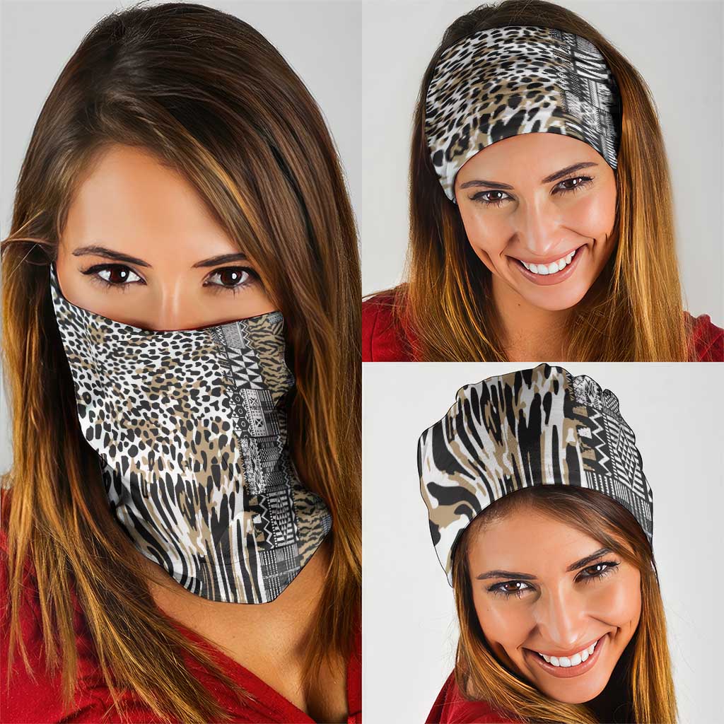 Africa Tribal Pattern Mixed Leopard Skin Neck Gaiter LT9