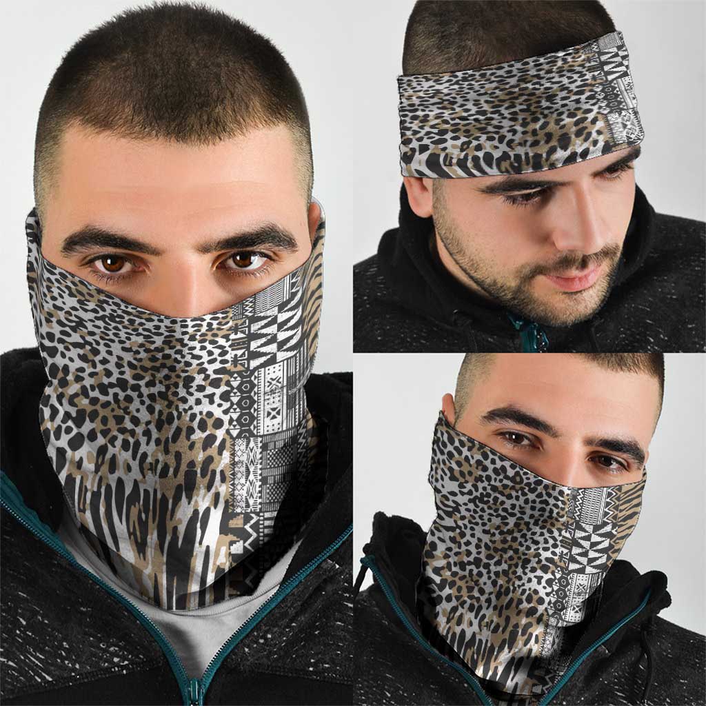 Africa Tribal Pattern Mixed Leopard Skin Neck Gaiter LT9