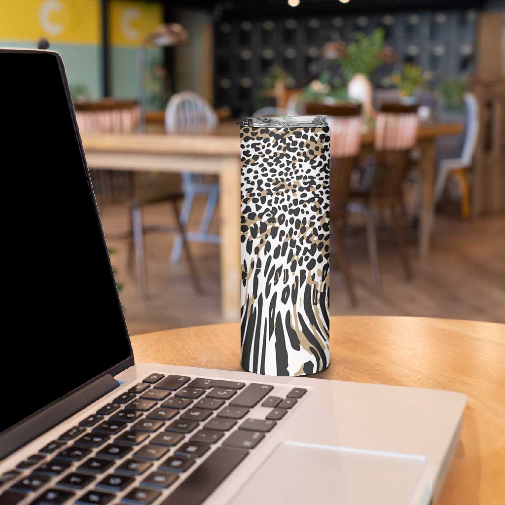 Africa Tribal Pattern Mixed Leopard Skin Skinny Tumbler LT9