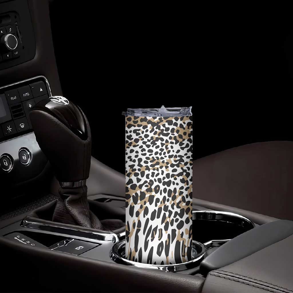 Africa Tribal Pattern Mixed Leopard Skin Skinny Tumbler LT9