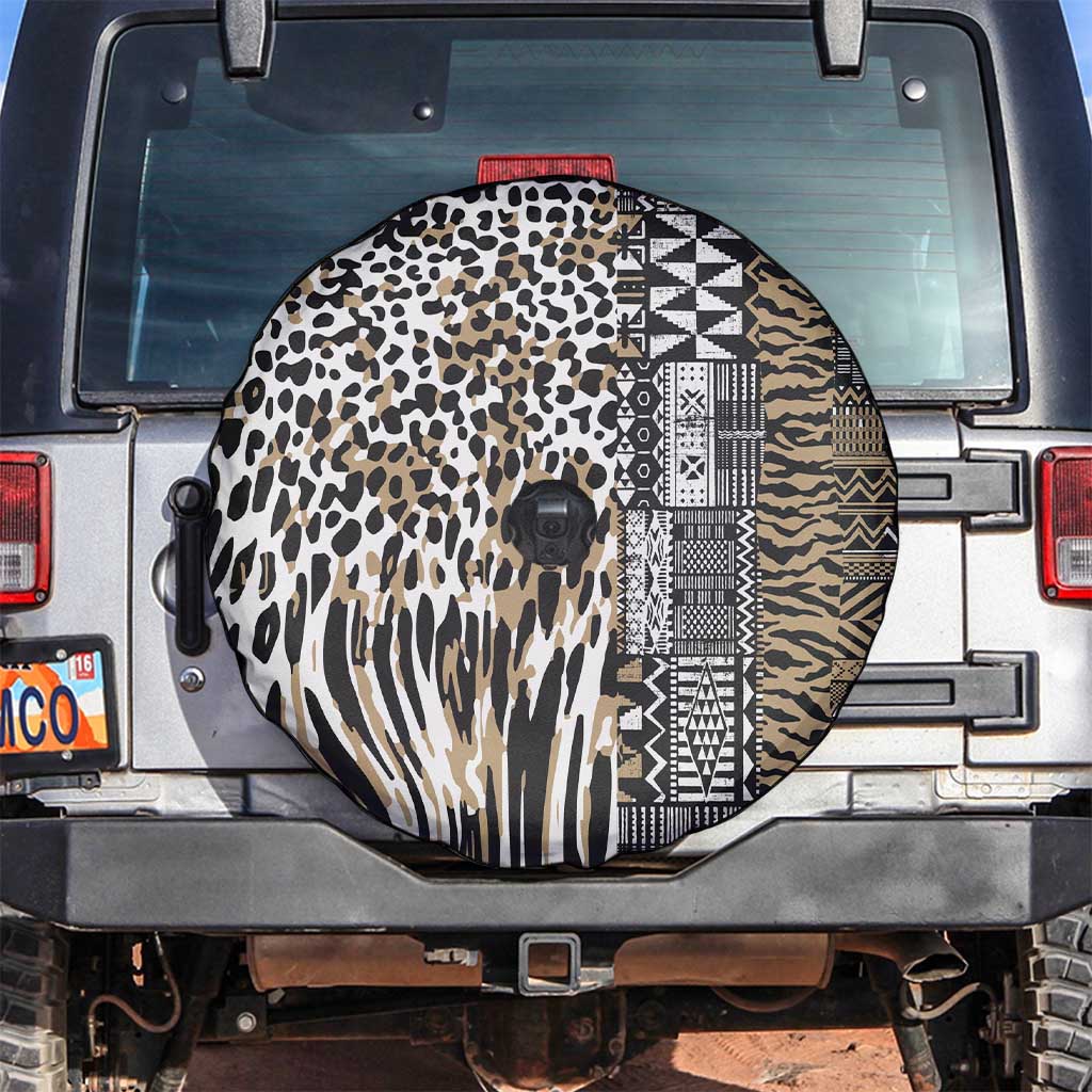 Africa Tribal Pattern Mixed Leopard Skin Spare Tire Cover LT9