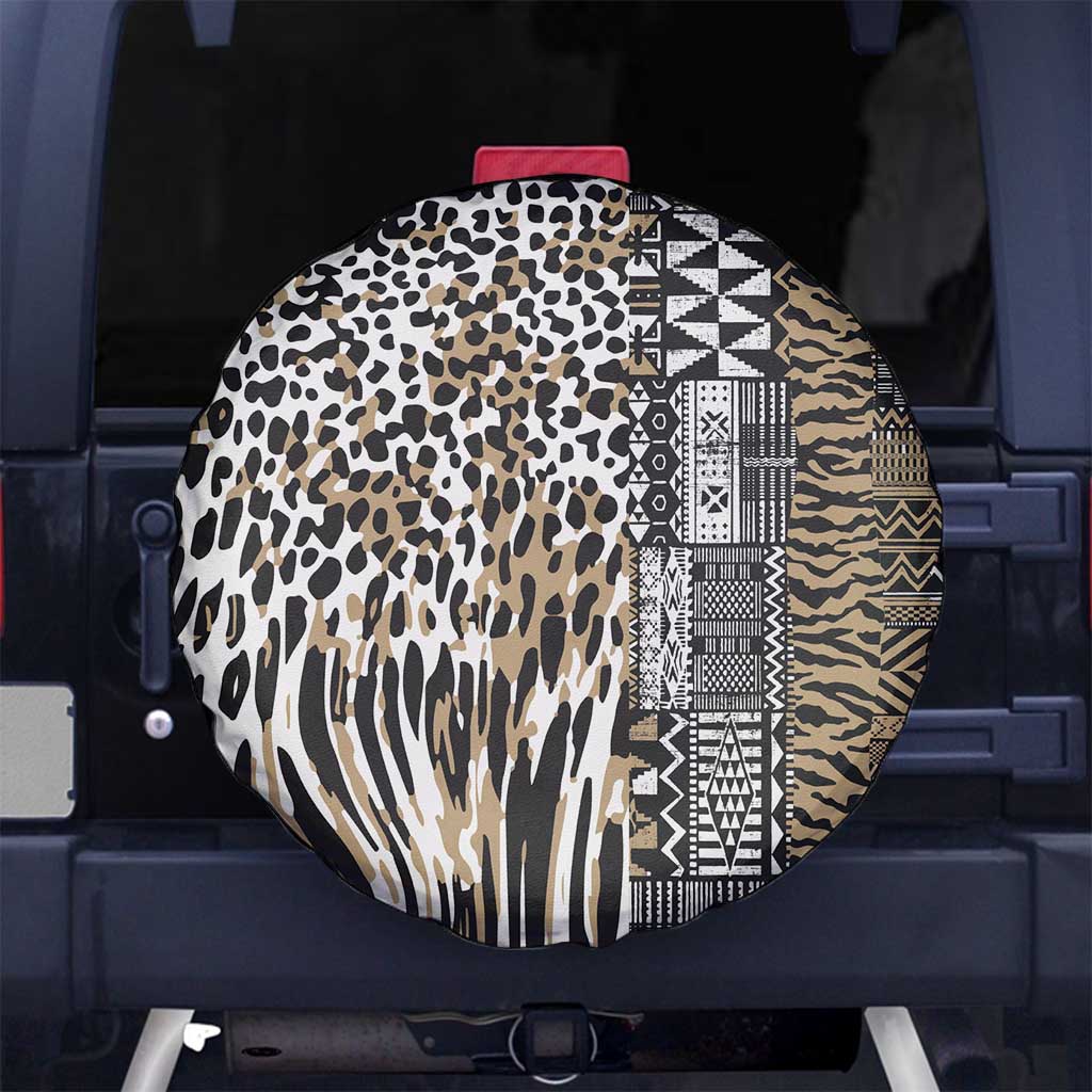 Africa Tribal Pattern Mixed Leopard Skin Spare Tire Cover LT9