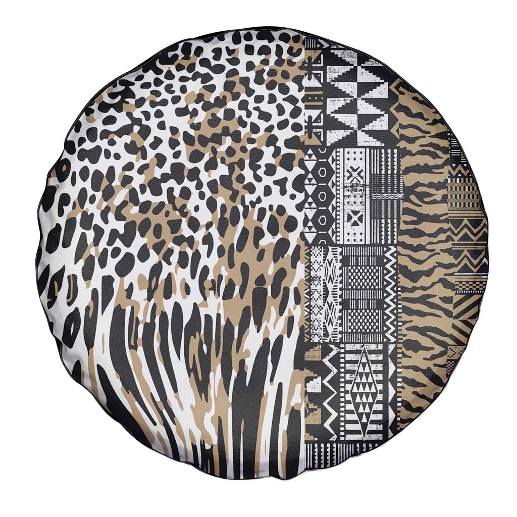 Africa Tribal Pattern Mixed Leopard Skin Spare Tire Cover LT9