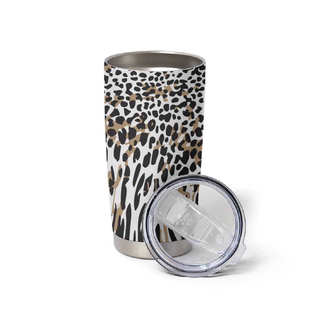 Africa Tribal Pattern Mixed Leopard Skin Tumbler Cup LT9