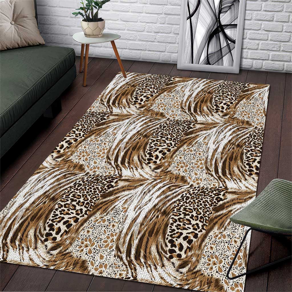 African Wild Animal Skins Area Rug Leopard Pattern LT9