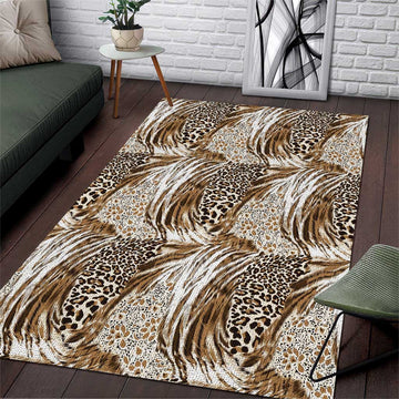 African Wild Animal Skins Area Rug Leopard Pattern LT9