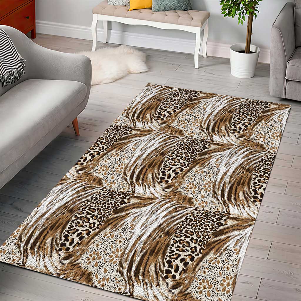 African Wild Animal Skins Area Rug Leopard Pattern LT9