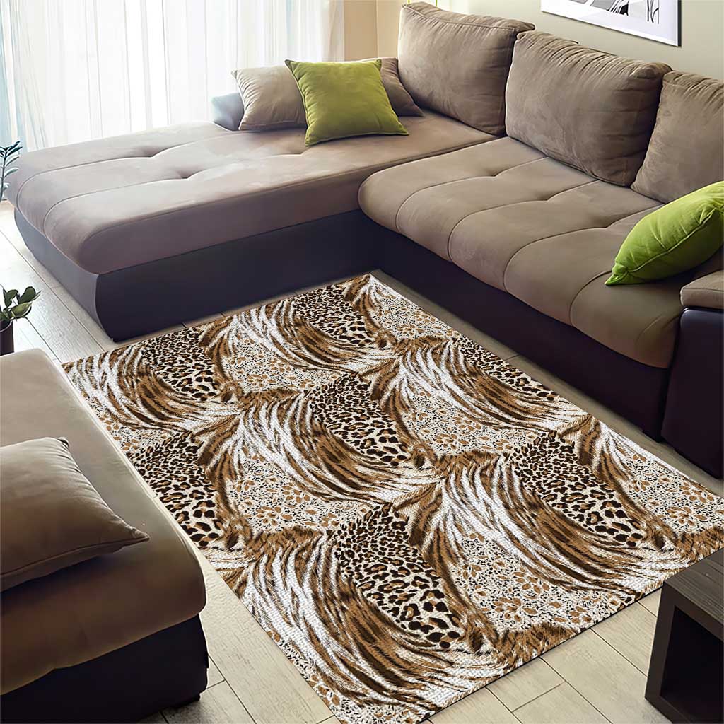 African Wild Animal Skins Area Rug Leopard Pattern LT9