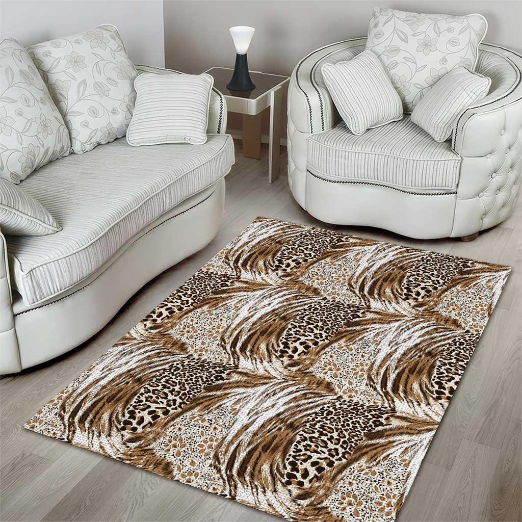 African Wild Animal Skins Area Rug Leopard Pattern LT9
