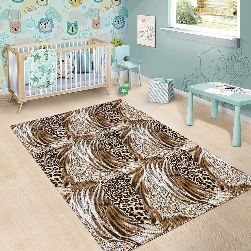 African Wild Animal Skins Area Rug Leopard Pattern LT9