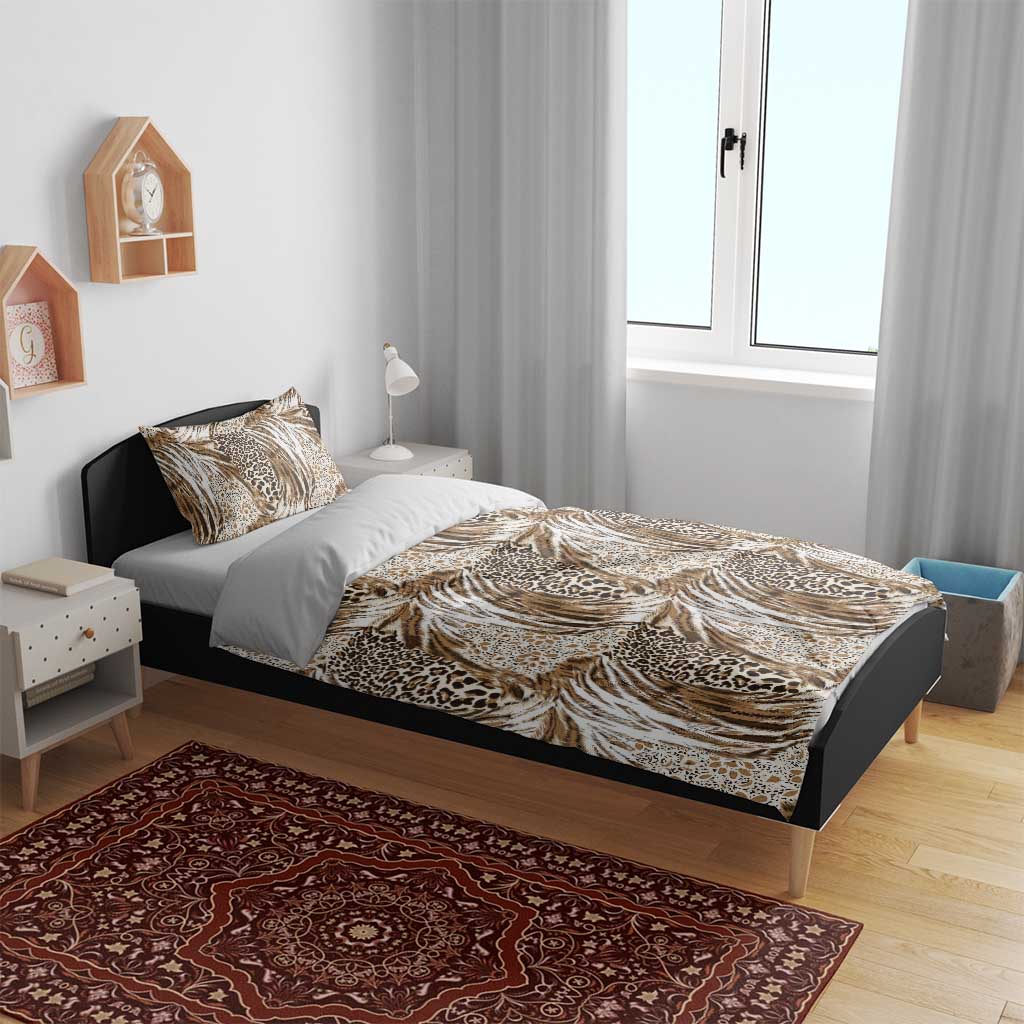 African Wild Animal Skins Bedding Set Leopard Pattern LT9