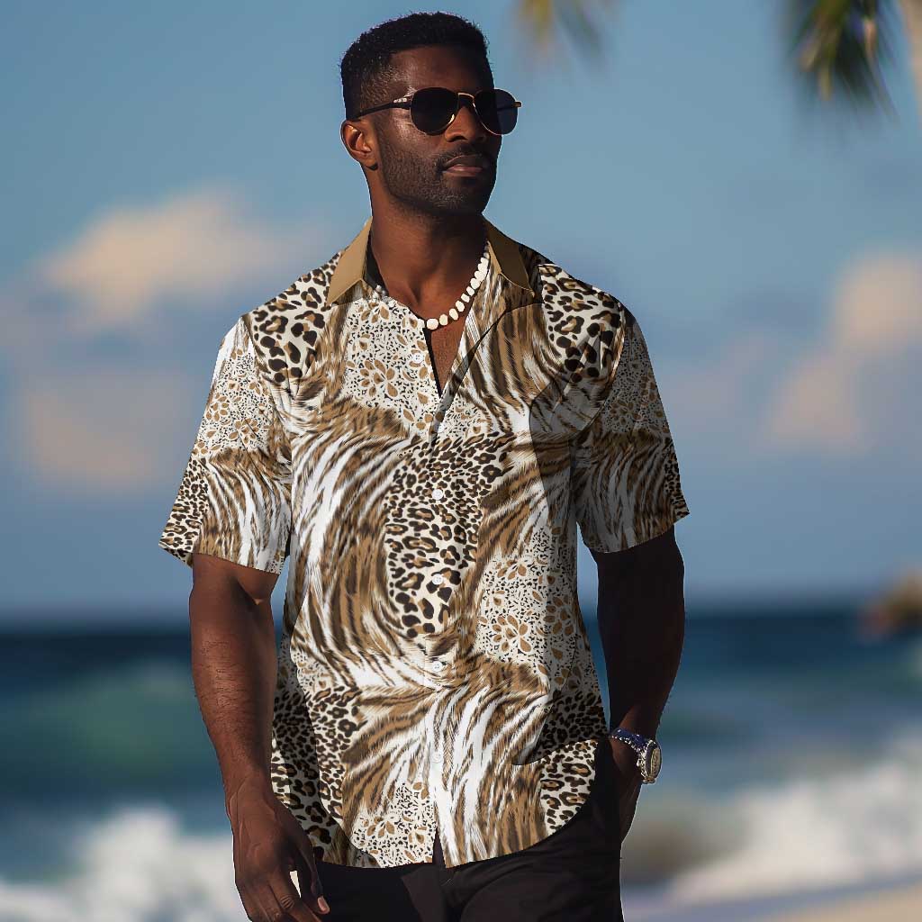 African Wild Animal Skins Hawaiian Shirt Leopard Pattern LT9