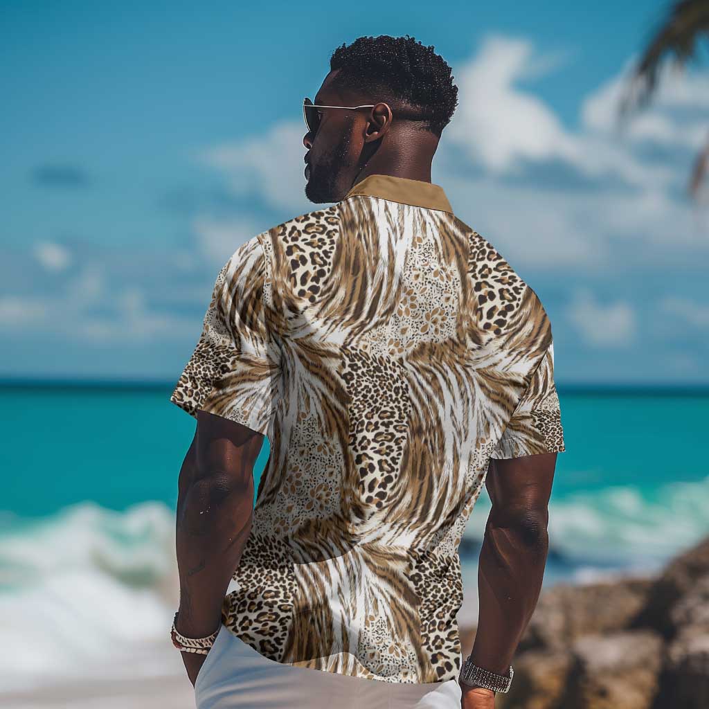 African Wild Animal Skins Hawaiian Shirt Leopard Pattern LT9
