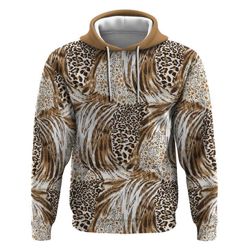 Wild Animal Skins Hoodie Leopard Pattern LT9