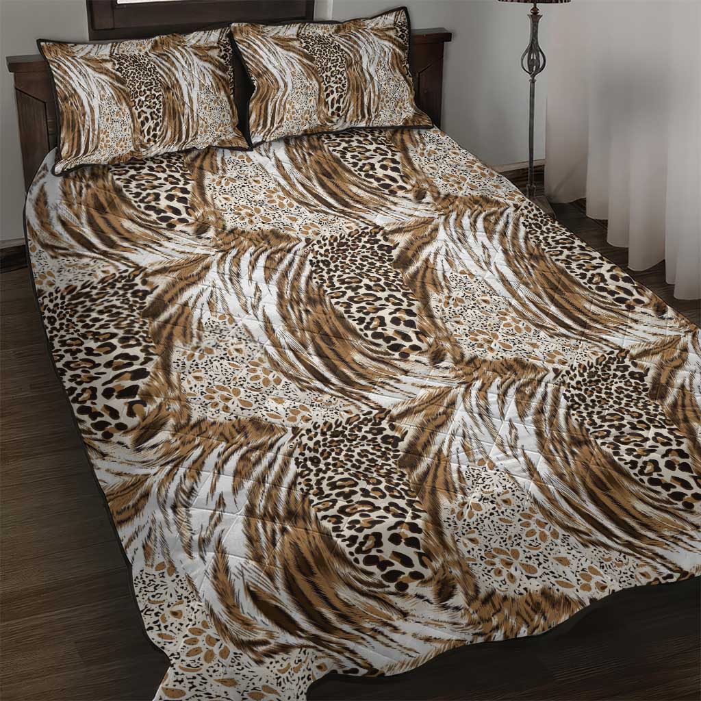 African Wild Animal Skins Quilt Bed Set Leopard Pattern LT9