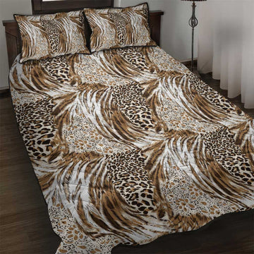 African Wild Animal Skins Quilt Bed Set Leopard Pattern LT9