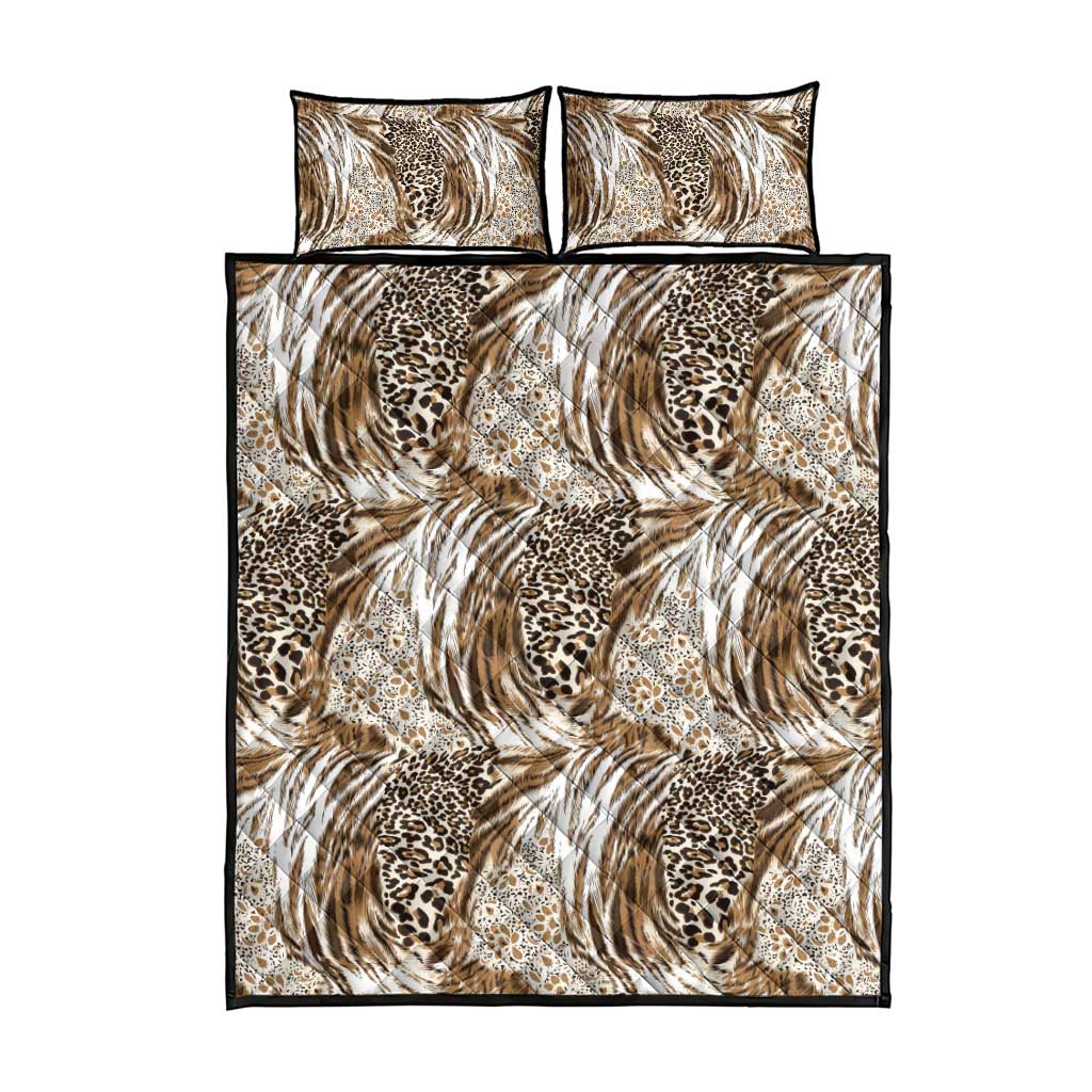 African Wild Animal Skins Quilt Bed Set Leopard Pattern LT9