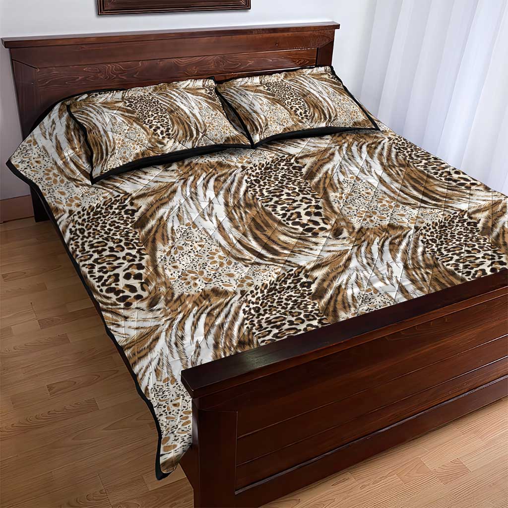 African Wild Animal Skins Quilt Bed Set Leopard Pattern LT9