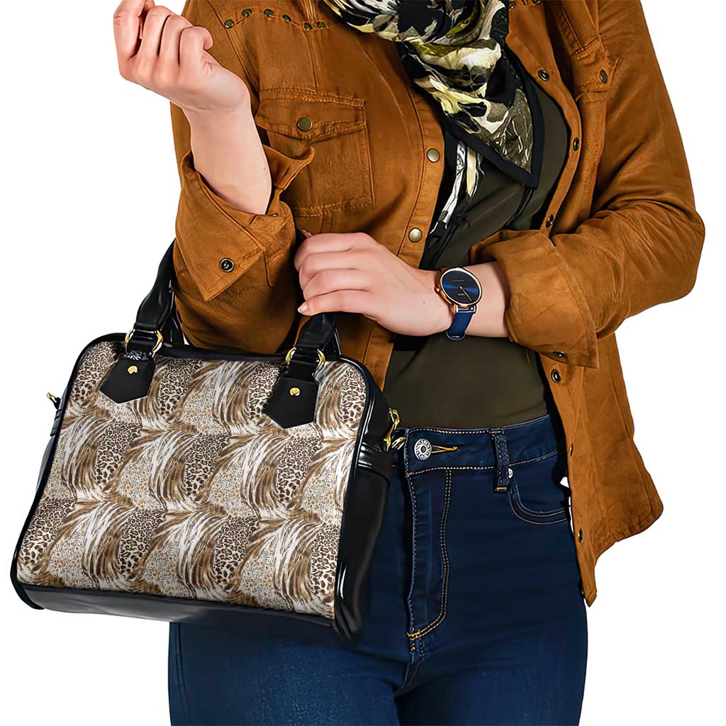 Wild Animal Skins Shoulder Handbag Leopard Pattern LT9