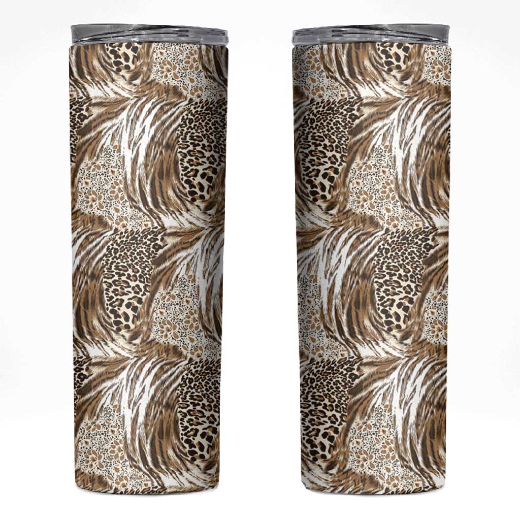 African Wild Animal Skins Skinny Tumbler Leopard Pattern LT9