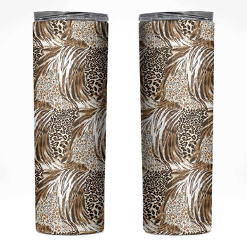 African Wild Animal Skins Skinny Tumbler Leopard Pattern LT9