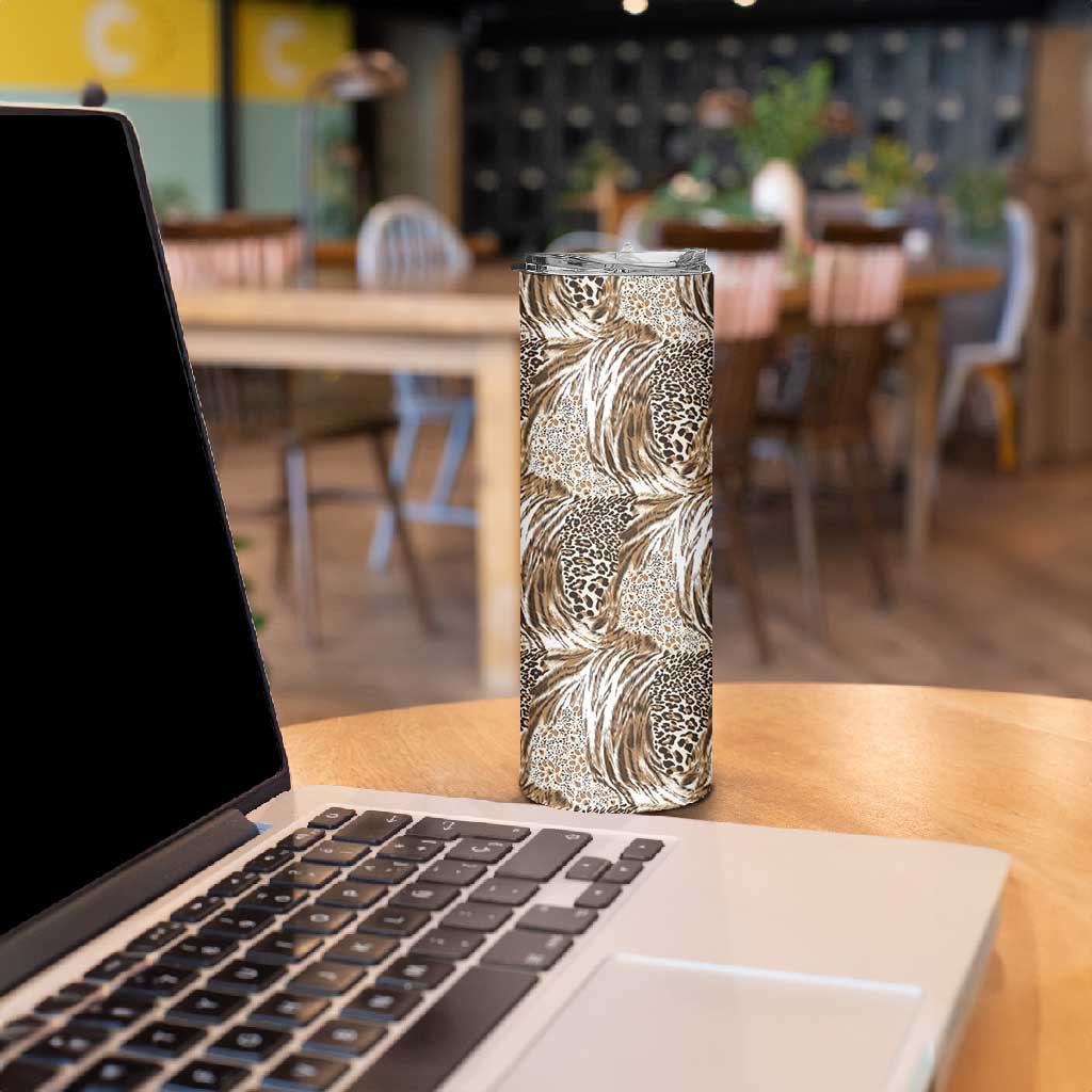 African Wild Animal Skins Skinny Tumbler Leopard Pattern LT9
