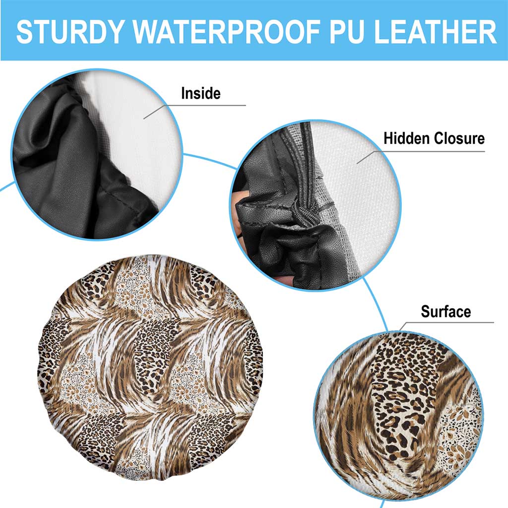 Wild Animal Skins Spare Tire Cover Leopard Pattern LT9