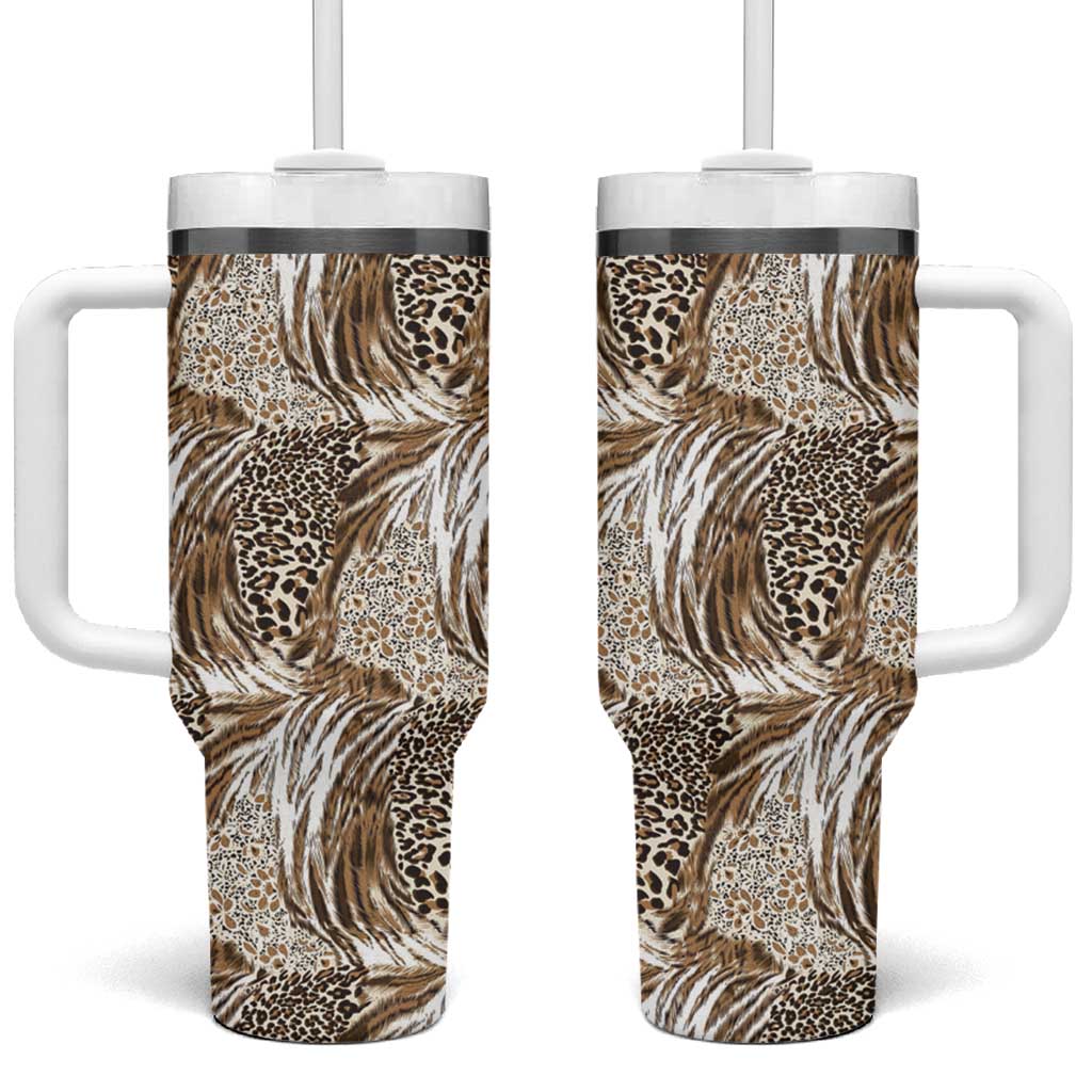 African Wild Animal Skins Tumbler With Handle Leopard Pattern LT9