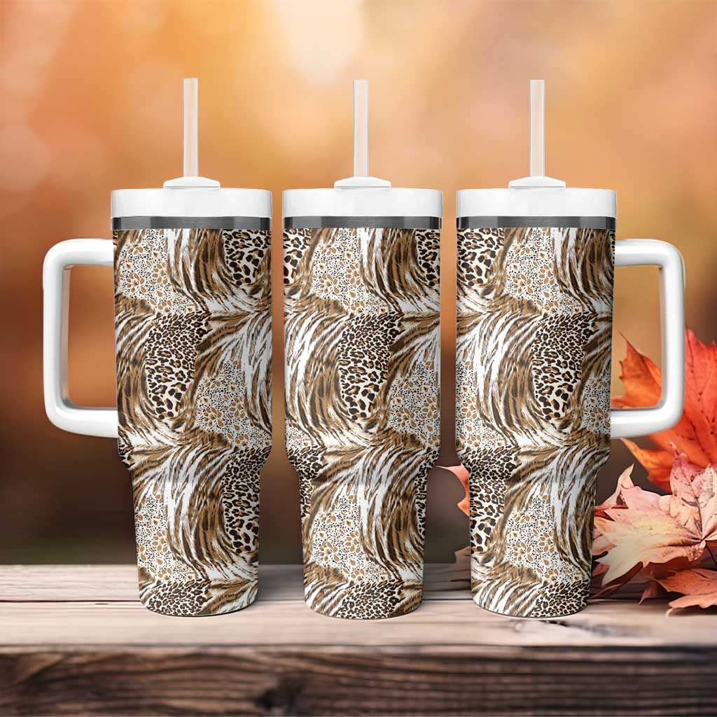 African Wild Animal Skins Tumbler With Handle Leopard Pattern LT9