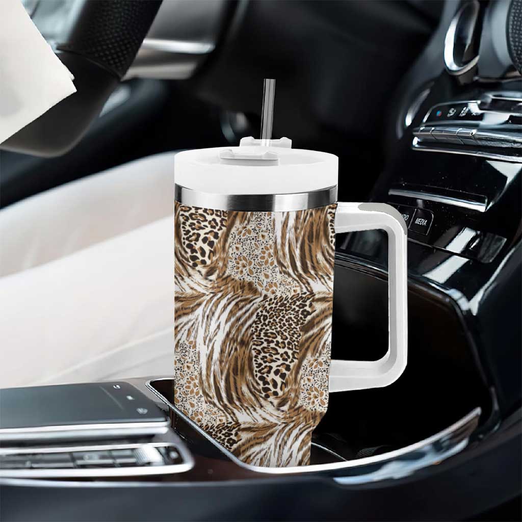 African Wild Animal Skins Tumbler With Handle Leopard Pattern LT9