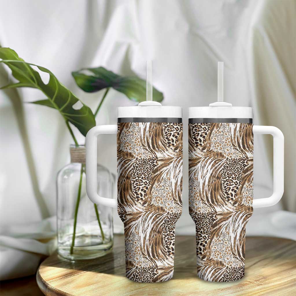 African Wild Animal Skins Tumbler With Handle Leopard Pattern LT9