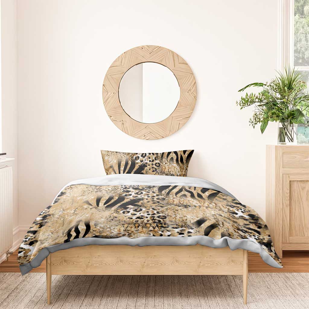 African Wild Animal Skins Bedding Set Zebra Tiger Leopard Mix Skin LT9